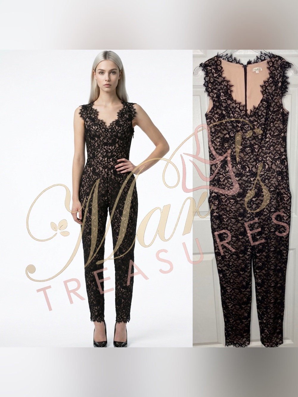Shoshanna Lace Jumpsuit Romper perfect for  Cocktail Blacktie Party Sz 4